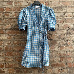 Ganni Seersucker Dress. Danish Size 34, US size 0.  From Summer 2022.